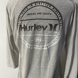 Hurley Gray Graphic Long Sleeve Shirt